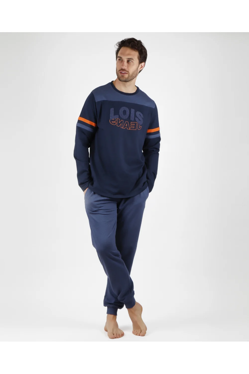 Pijama de hombre manga larga Afelpado «Reverse» LOIS by ADMAS