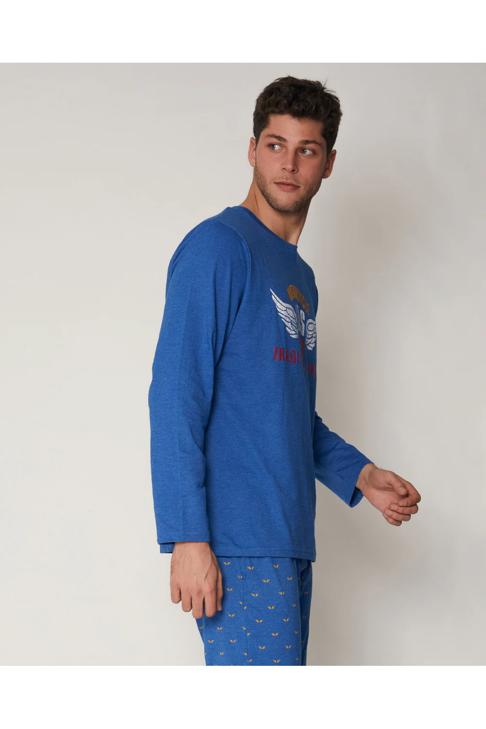 Pijama hombre «Wings» manga larga algodón LOIS by ADMAS